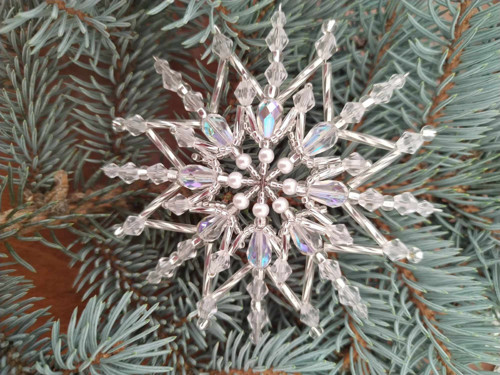 Bílostříbrná hvězda +-9cm č.3 — foto 1