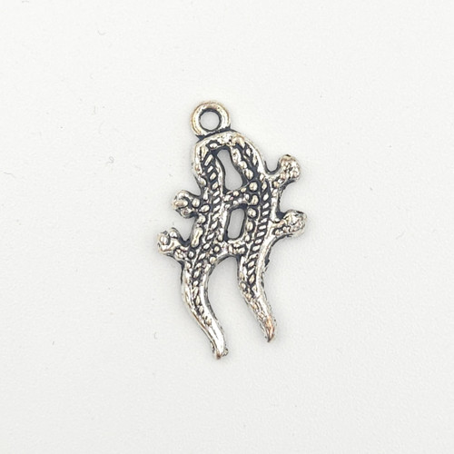 Přívěsek - dvě ještěrky 28x16 mm, 5 ks