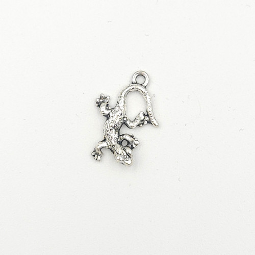 Přívěsek - gekon 21x13 mm, 5 ks