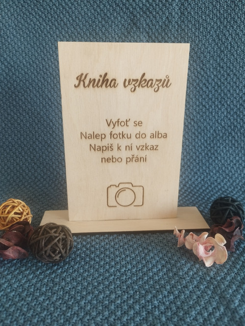Cedulka - Kniha na vzkazy od hostů