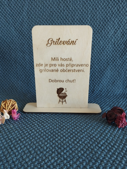 Cedulka - Grilování