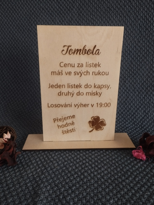 Cedulka - Tombola