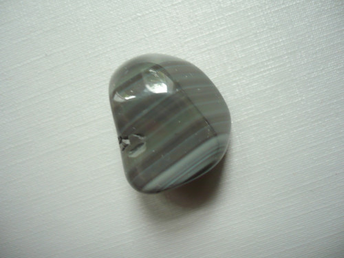 Tromlovaný - obsidián platinový 22 mm, č.14