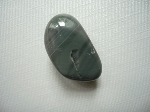 Tromlovaný - obsidián platinový 27 mm, č.17