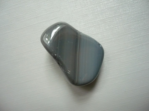 Tromlovaný - obsidián platinový 26 mm, č.18