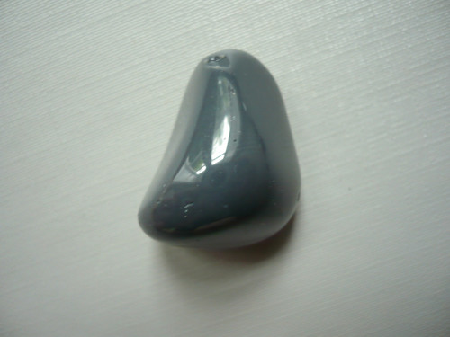 Tromlovaný - obsidián platinový 25 mm, č.24