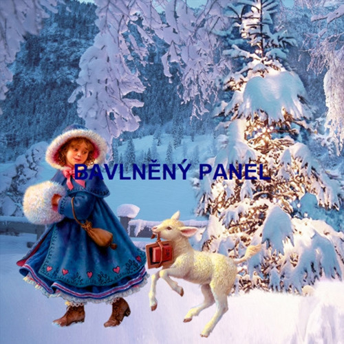 Bavlněný panel 10x10 cm - skladem