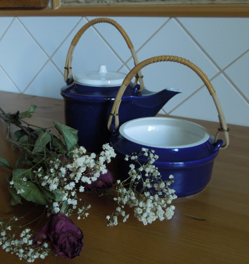 Autorská porcelánová miska s ratanovým uchem