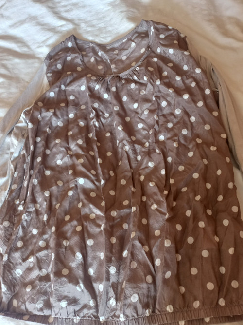 Puntikata halenka bavlněná — foto 1