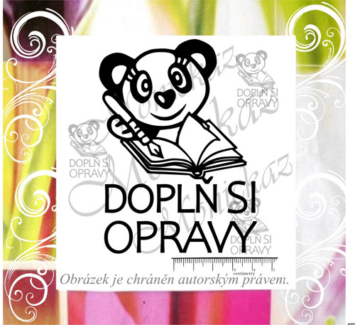 Doplň si opravy panda 1278. Razítko.