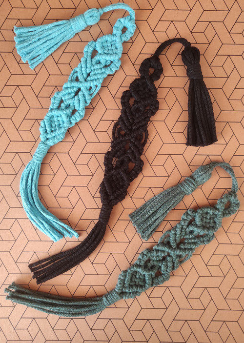 Macramé záložka do knihy - typ 1