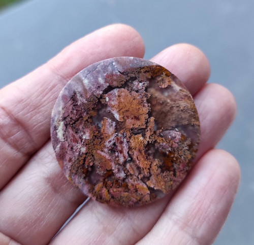 Mechový achát, ID 3176, průměr 35 mm