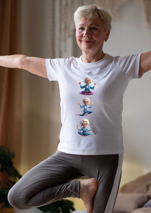 Dámské tričko "Babička jogínka"