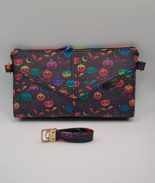 Kabelka koženková crossbody s motivem dýní