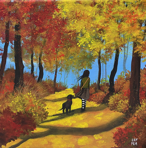 Podzimní procházka - 20x20cm — foto 1
