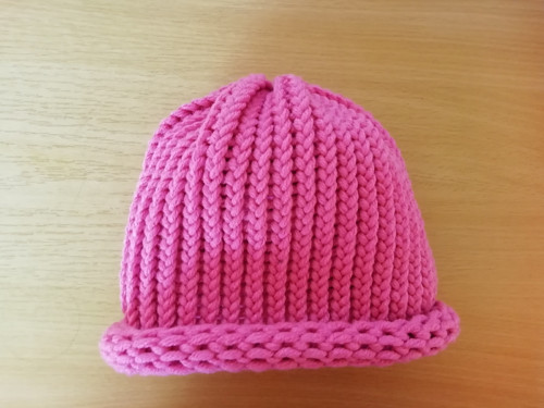 Pletená čepice růžová (starorůžová)