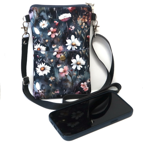 LUČNÍ KVÍTÍ - taštička crossbody na mobil