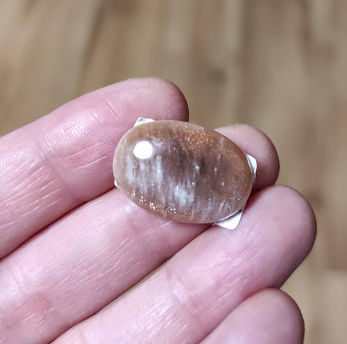 Sluneční kámen, ID 3214, 22x15 mm