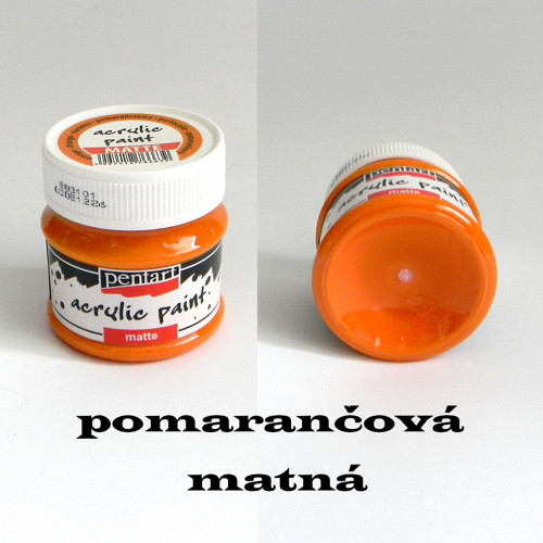 Matná akrylová barva Pentart 50 ml - pomerančová