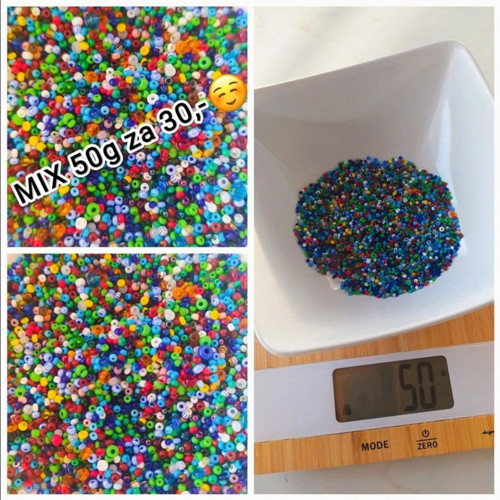 Korálky mix - 50g — foto 1