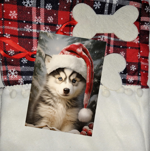 Husky Vánoční Pohlednice — foto 1