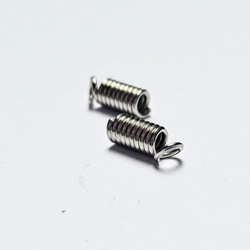 Koncovka - pružina, 3x7 mm, platina, 50 ks