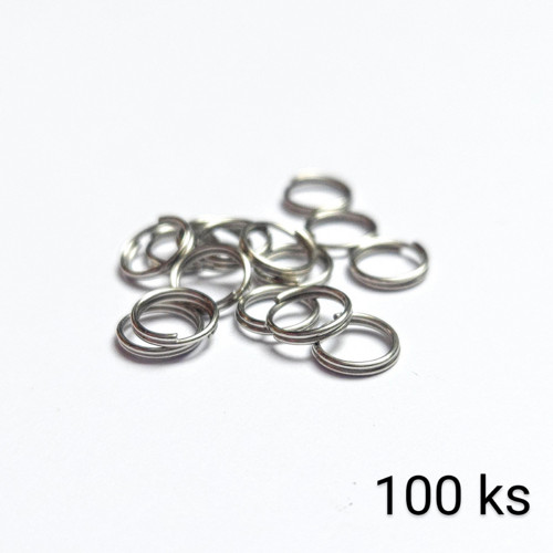 Dvojité platinové kroužky Ø 7 mm, 100 ks