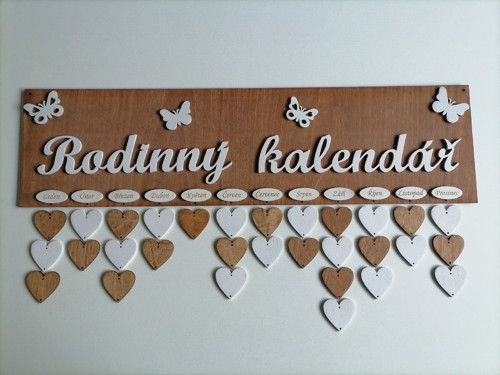 Rodinný kalendář hnědý - teak