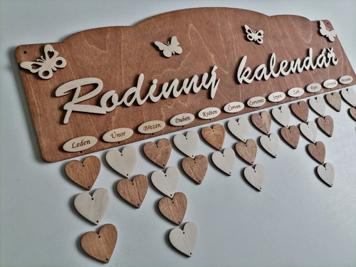 Rodinný kalendář hnědý