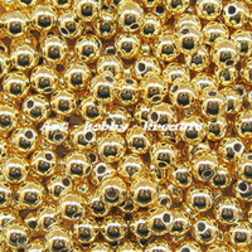 Zlaté perle, 4 mm