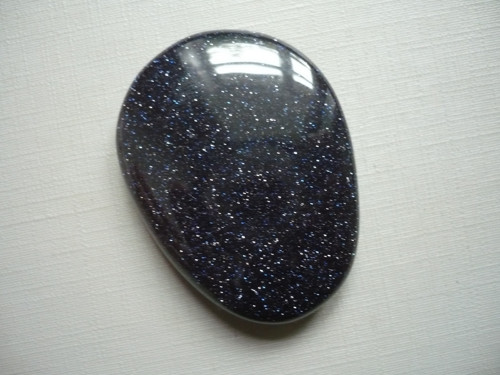 Placka - avanturín modrý 44 mm, č.525f