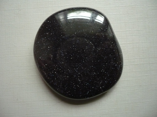 Placka - avanturín modrý 42 mm, č.870f
