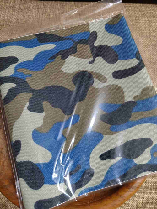 Nažehlovací záplaty maskáčové 17x43 cm modrá
