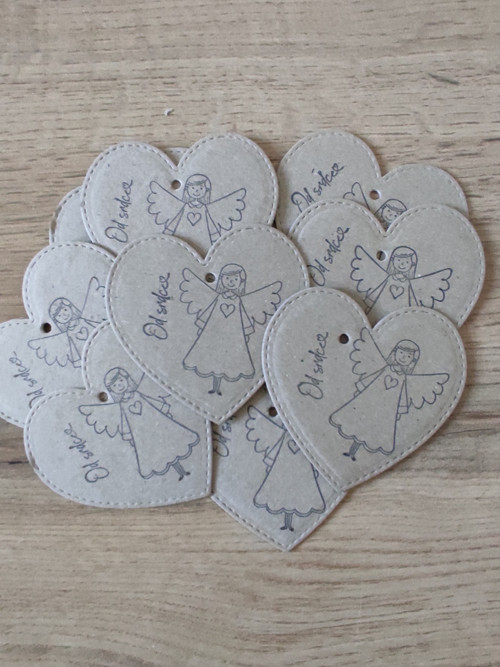 Vánoční visačky 7 cm x7cm 10 ks
