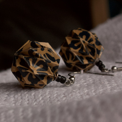 Origami náušnice "Podzimní Ajala" — foto 1