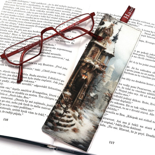ZIMNÍ TOULKY - textilní záložka do knihy