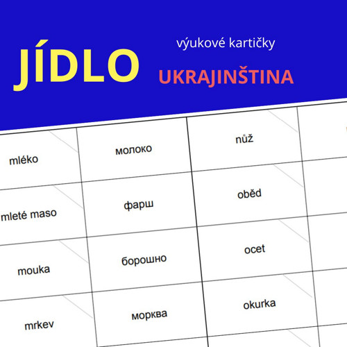 Ukrajinština na kartičkách - jídlo a potraviny