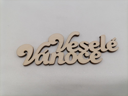 Dřevěný nápis Veselé Vánoce