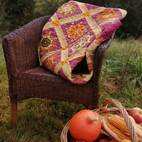 Čas sklizně - ručně prošívaná deka