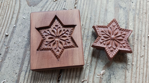 Hvězdička-dřevěná forma 6x6cm