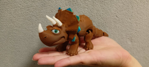 Flexi Triceratops - 15 cm - 3D tisk