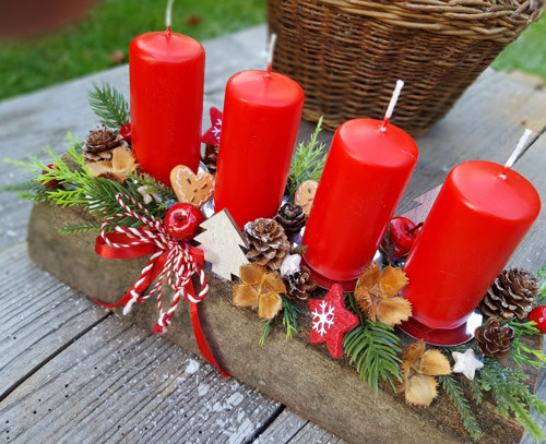 Adventní svícen na polínku — foto 1