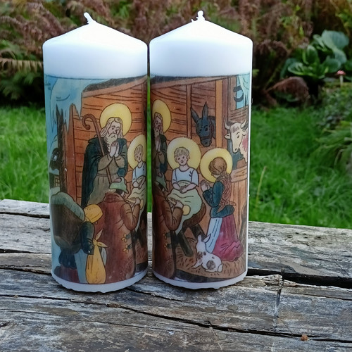 Velká vánoční svíčka - betlém od Lady