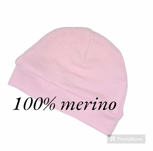 Čepička z merina 0 - 3 měs