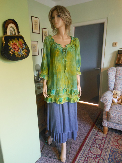 Boho batikovaná tunika, vel.UNi — foto 1