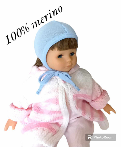 Čepička z merina 0 - 3 měs