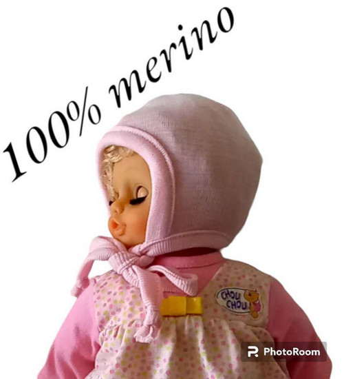 Čepička z merina 0 - 3 měs