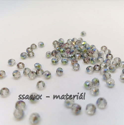Plastový korálek ~ 4 mm ~ 20 ks ~ šedý multicolor