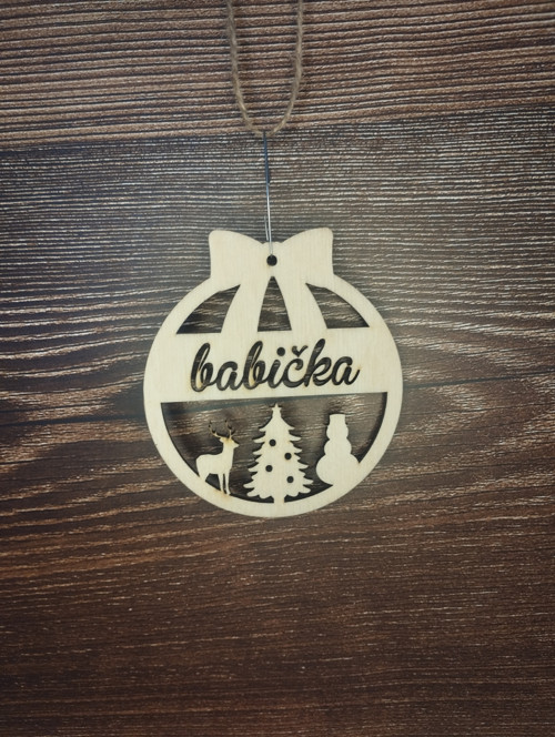 Vánoční ozdoba - baňka babička