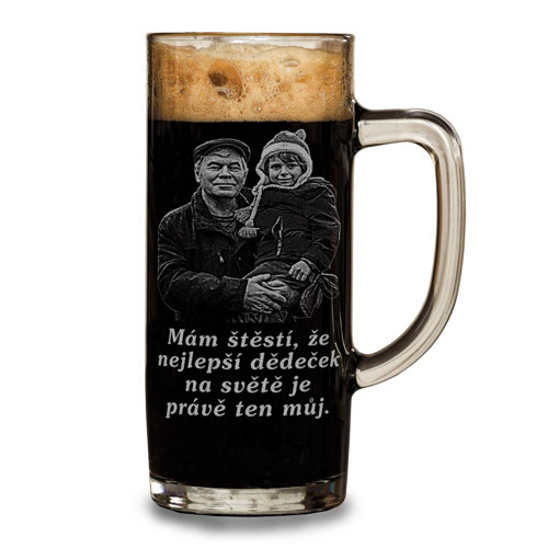 Pivní půllitr s gravírováním na přání - vysoký
